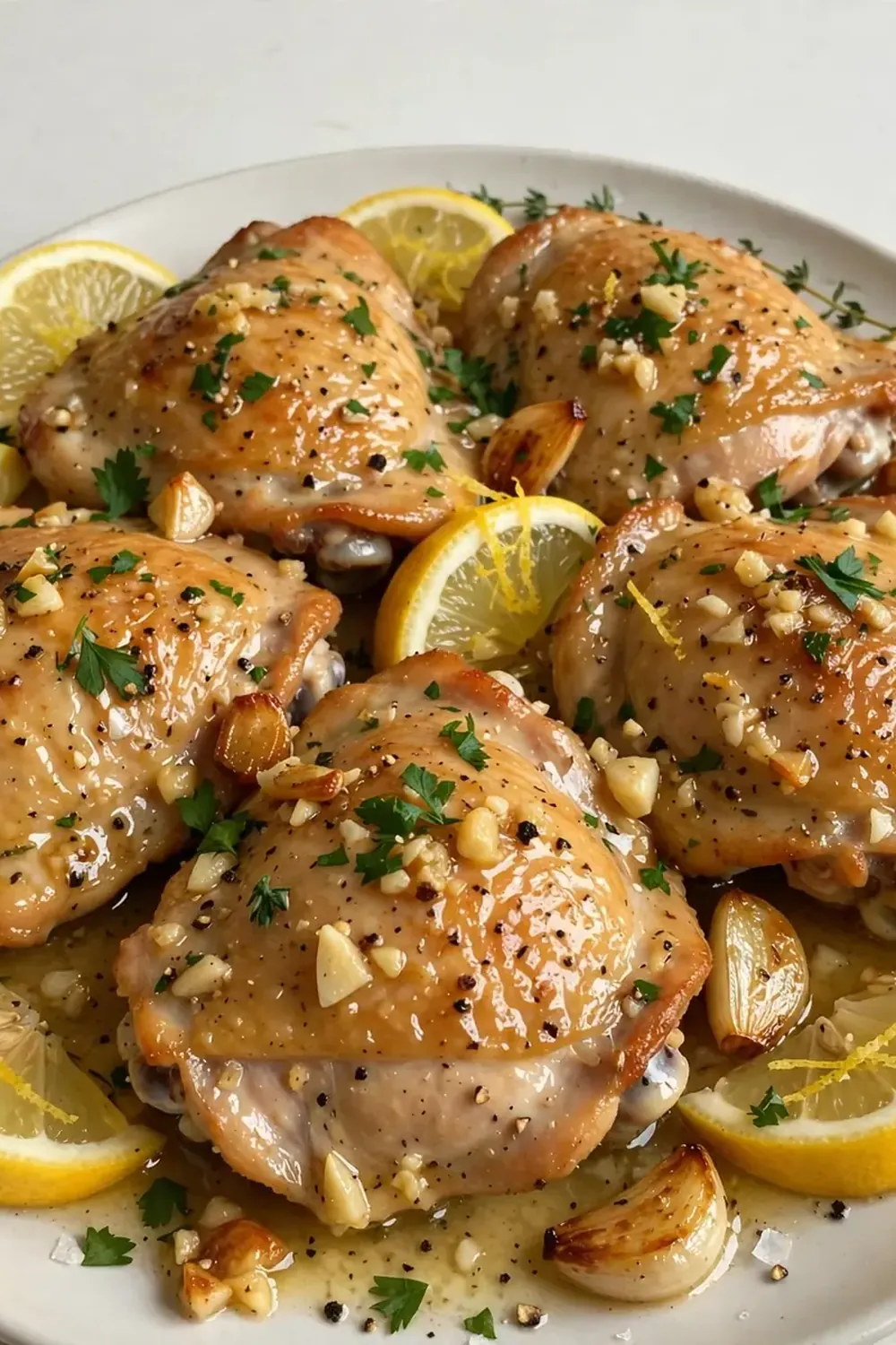 Lemon Garlic Butter Chicken Thighs