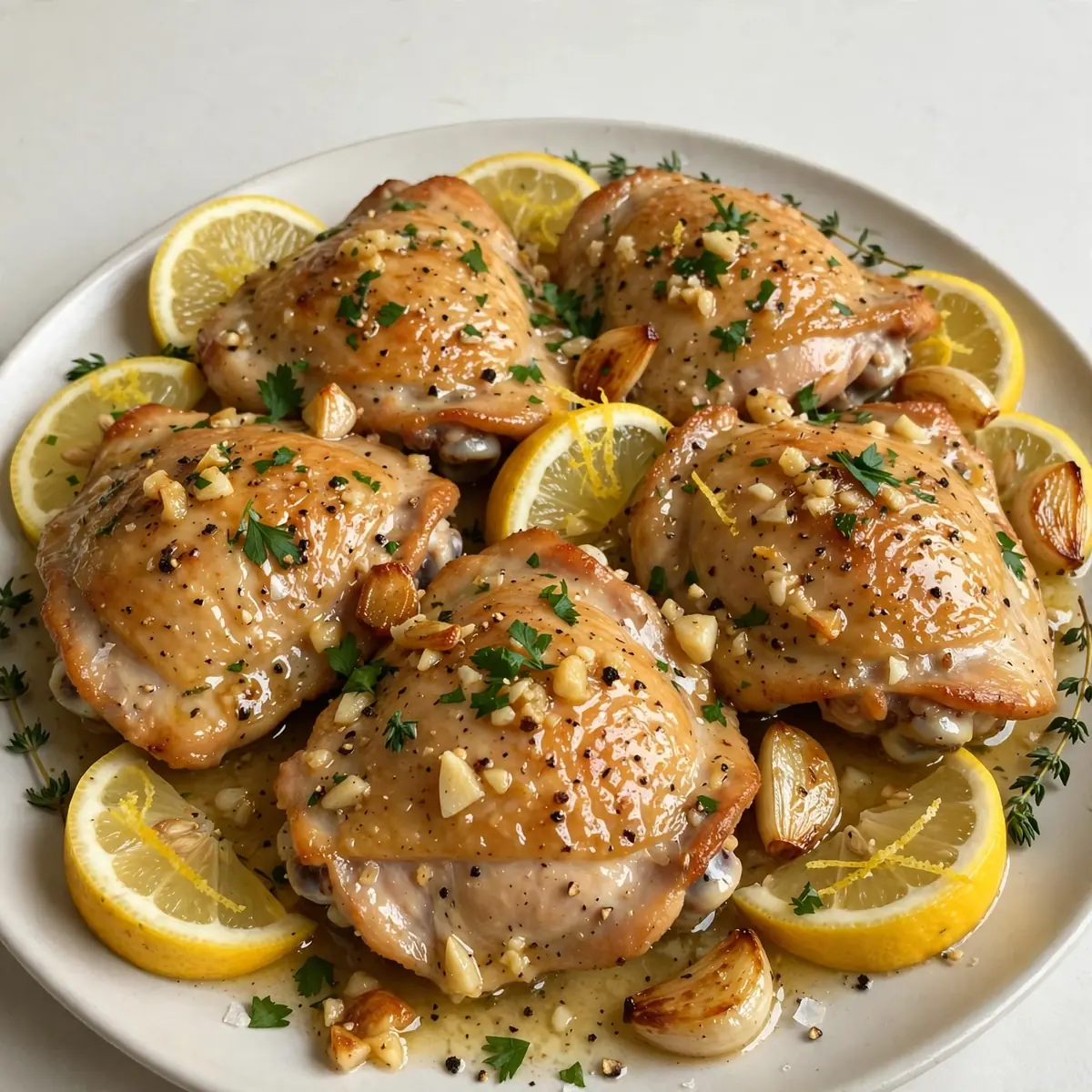 Lemon Garlic Butter Chicken Thighs