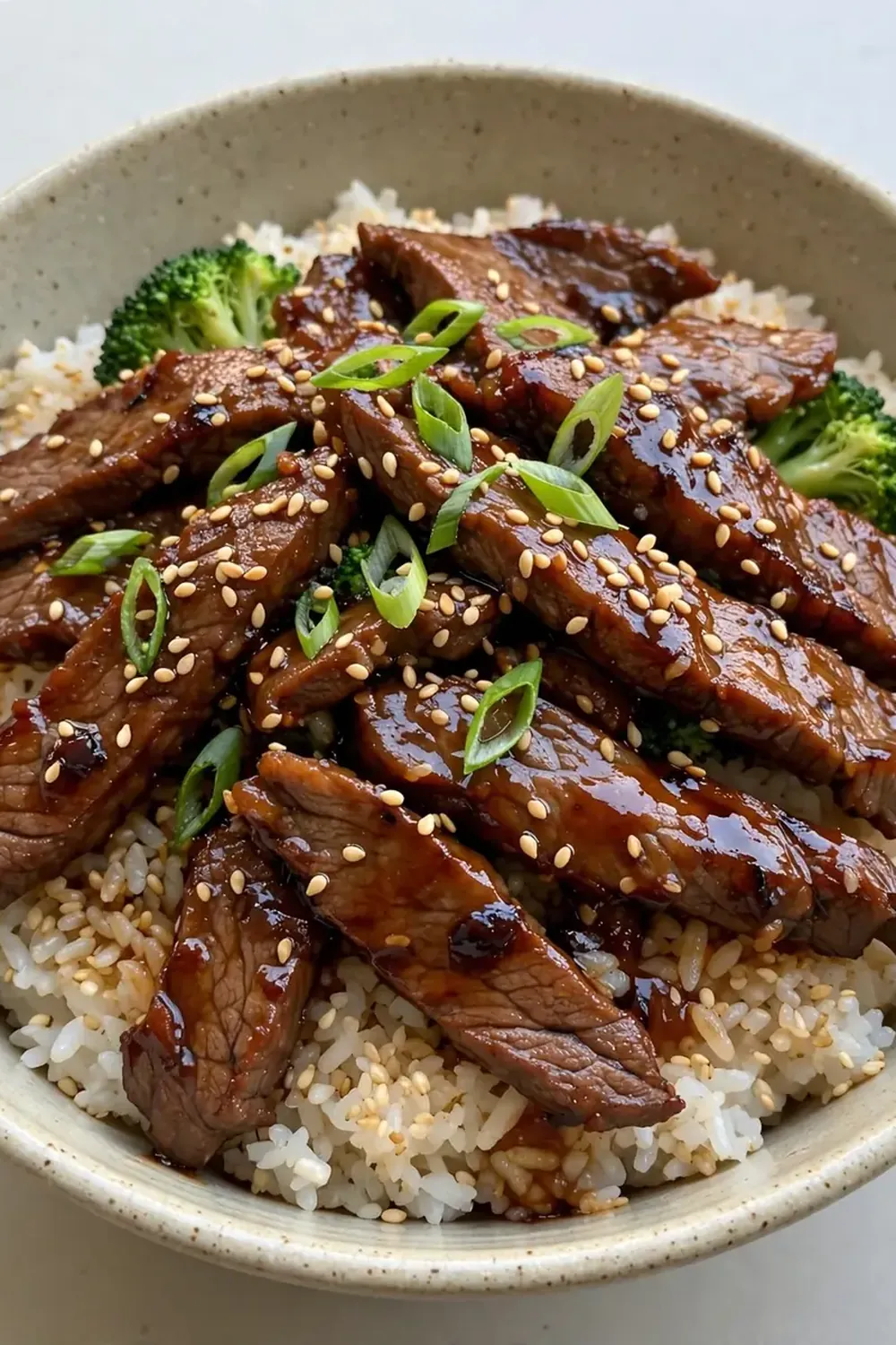 Teriyaki Beef Bowls with Sesame Rice